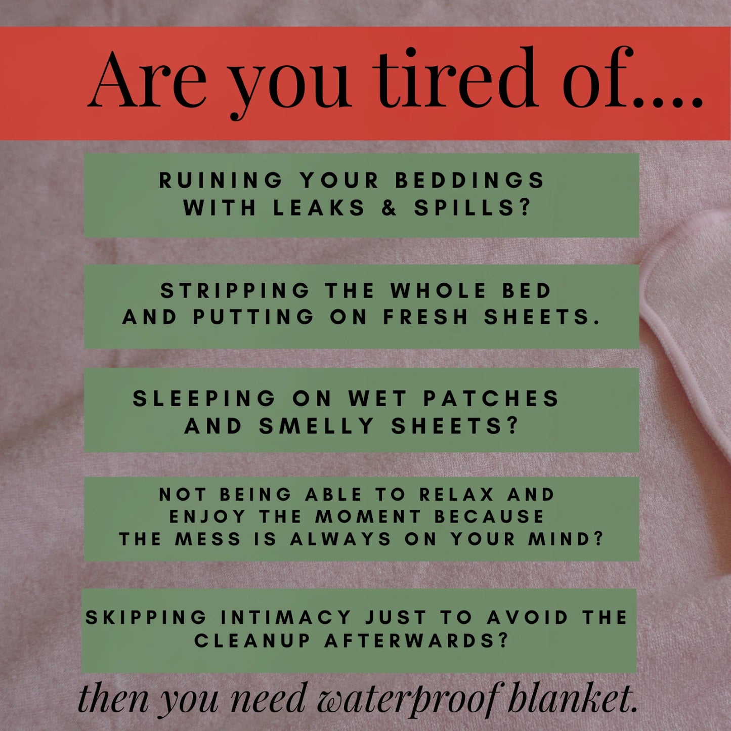 Waterproof Intimacy Blanket- Ready for Round Two